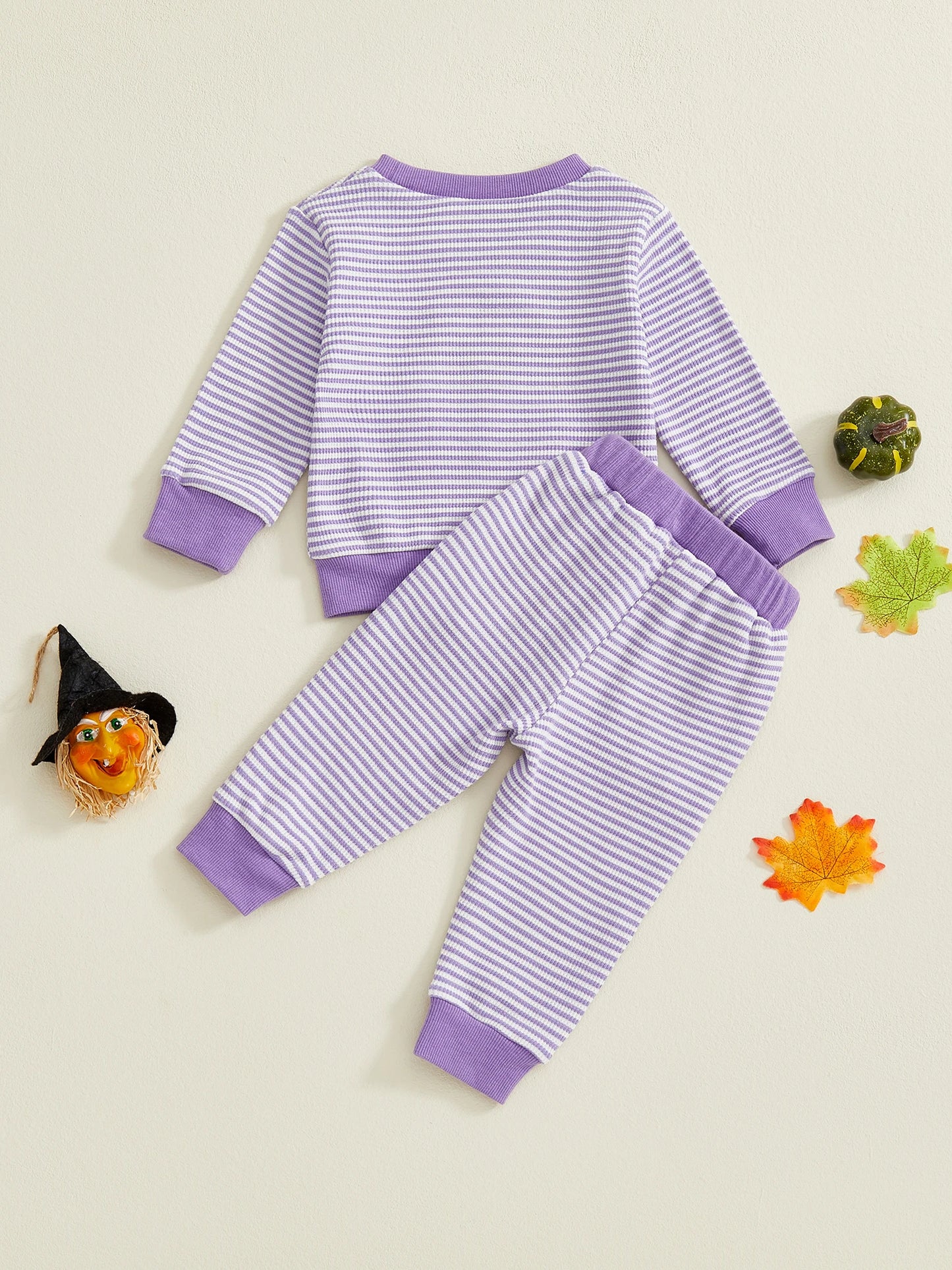 Infant Baby Boy Halloween Pumpkin Patch Printed Hoodie Pullover Elastic Waist Joggers 2 Piece Set for Toddlers