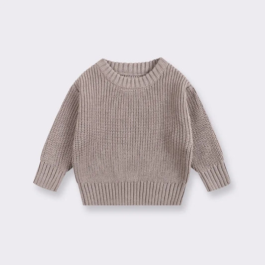 0-6T Newborn Baby Sweater Kid Boy Girl Winter Clothes Warm Thick Knit Pullover Top Infant Long Sleeve Basic Knitwear Outfit