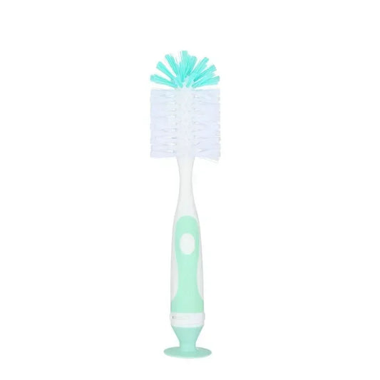 2 in 1 Mother-child Nylon Baby Bottle Cup Cleaning Brush Suction Stand Type Feeding Clean Tool Set