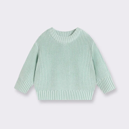0-6T Newborn Baby Sweater Kid Boy Girl Winter Clothes Warm Thick Knit Pullover Top Infant Long Sleeve Basic Knitwear Outfit