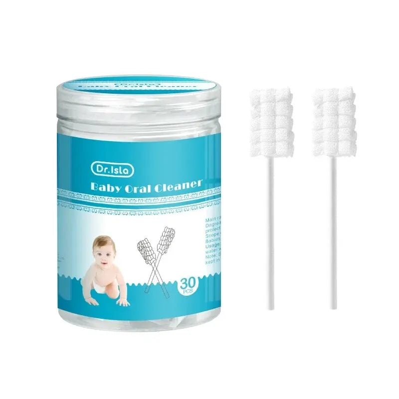 30/60pcs Baby Oral Cleaning Stick Disposable Cleaner Milk Teeth Gauze Toothbrush Baby Tongue Washing For Newborn Oral Care