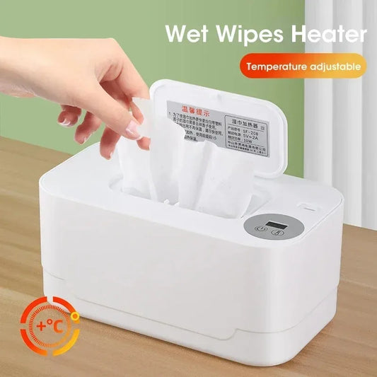 Portable Baby Wet Wipe Heater Baby Wipe Heater with LED Display Wipe Heater Wipe Heating Box USB Charging Temperature Regulation