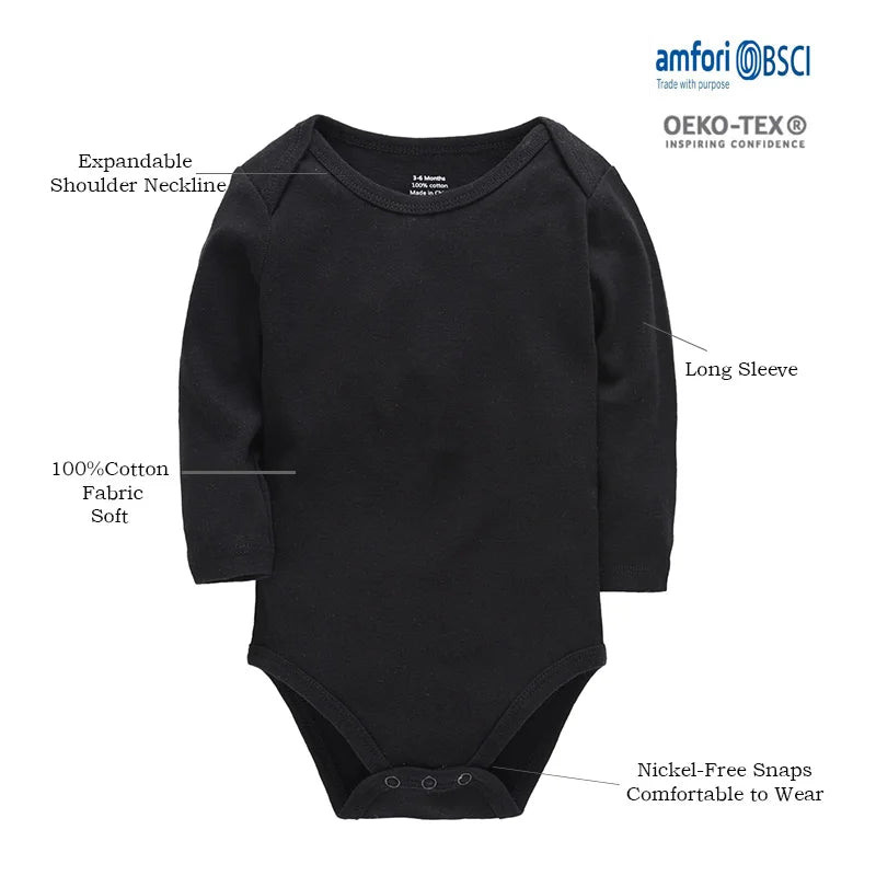 3 Pieces Set 100% Cotton Baby Rompers Pants Hat Blank Colors Kids Trousers Plain Newborn Clothing Muslin Bodysuit Clothes