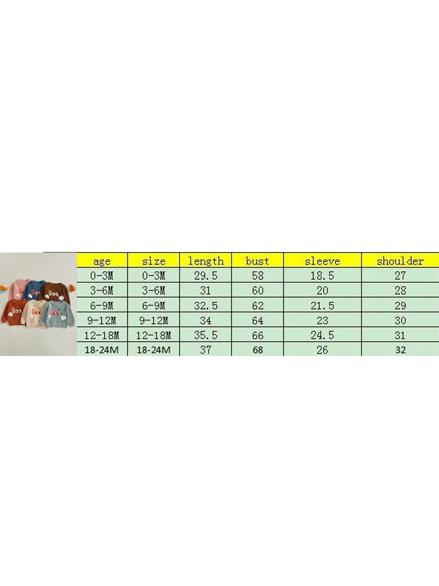 Baby Halloween Sweater Letter Ghost Embroidery Ribbed Crew Neck Long Sleeve Knitted Tops for Fall
