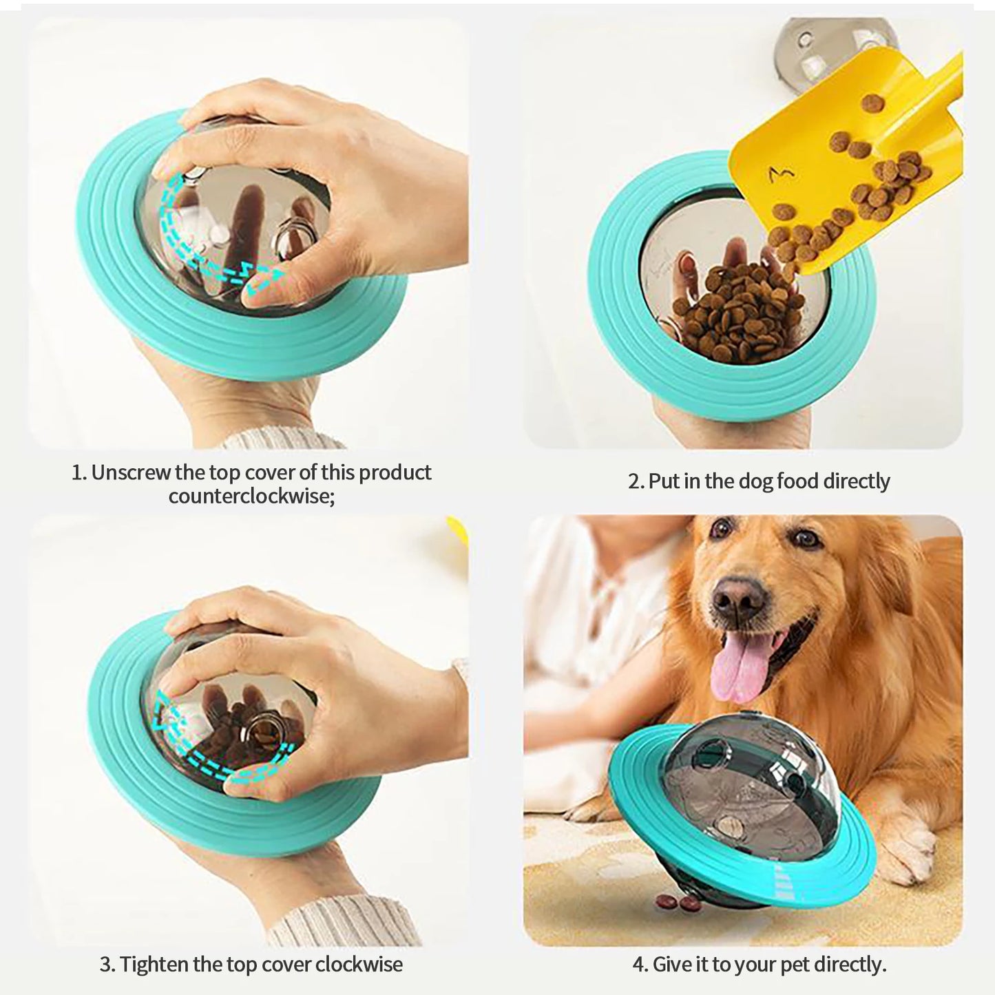 Dog Leaky Food Toy Two-in-one Pet Flying Discs Interactive Slowly Feeding Improve IQ Toys for Small Medium Lager Dogs Supplies