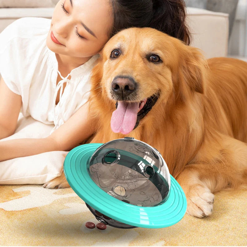 Dog Leaky Food Toy Two-in-one Pet Flying Discs Interactive Slowly Feeding Improve IQ Toys for Small Medium Lager Dogs Supplies