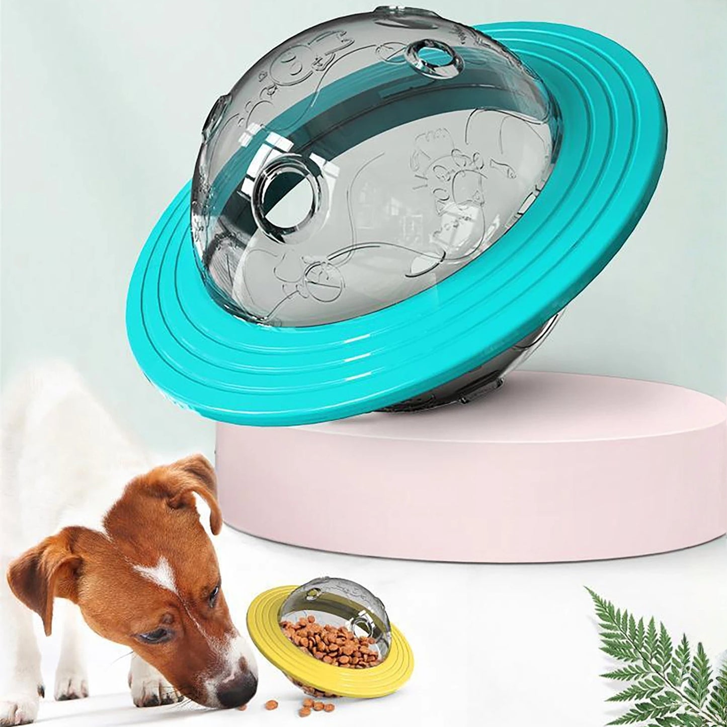 Dog Leaky Food Toy Two-in-one Pet Flying Discs Interactive Slowly Feeding Improve IQ Toys for Small Medium Lager Dogs Supplies