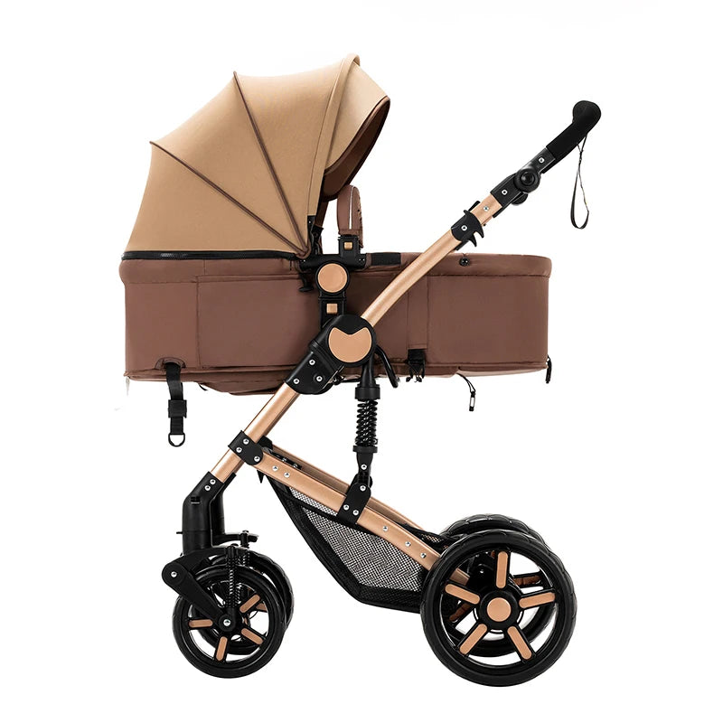 Travel System Stroller Baby Stroller 3 in 1 Foldable Stroller Baby Accessories Stroller with Storage Basket Car Seat for Newborn